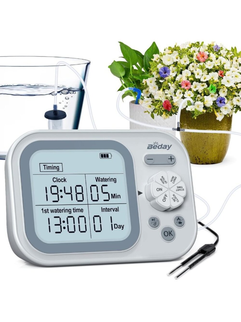 Automatic Indoor Plant Watering System - Self-Watering Timer for 15 Pots